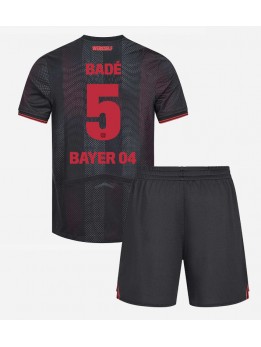 Detské Futbalové oblečenie Bayer Leverkusen Loic Bade #5 2025-26 Krátky Rukáv - Domáci (+ trenírky)